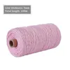 Decorative Supply Wrapping Yarn 3mm x 100M Cotton Cord 3 Pcs Lot Colorful Rope Thread ed Macrame String DIY Handmade Home Wed2843