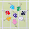 2022 New Dog Paw Alloy Pet Dog Cat ID-kort Taggar Halsband Ornaments Keychain