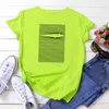JCGO Kadınlar Yaz T Shirt Pamuk Kısa Kollu Estetik Grafik Baskı Bayanlar Düzenli Yuvarlak Boyun Rahat Tişörtleri Temel Tops Tees G220310
