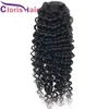 DrawString hästsvansförlängningar Deep Wave Human Hair Malaysian Remy Ponytail med Clip Ins för svarta kvinnor Justerbara Deep Curly HA3456398