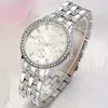 Najnowszy mody męskie zegarki Genewa Gold Watch Ladies Diamond Flanger Alloy Crystal Wristwatch Europejski i amerykański styl