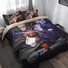 Cartoon Japonais Anime Naruto Literie Ensembles de literie Noir 3PCS Literie Couverture de couette Couvercle Couverture Coussin d'oreiller pour enfants Chambre T200706