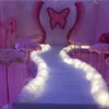 Elegant White Wedding Decoration Snow Yarn String Party Aisle Runner Edge Decor Road Cited 10 Meters Long
