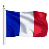 프랑스 프랑스 국기 국가 국기 3'X5'ft 100D 폴리 에스테르 생생한 색상 두 개의 황동 그로밋이있는 고품질