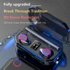 M12 Bluetooth-hörlurar Trådlös hörlurar Stereo Headset FlowLight LED Display Bluetooth 5.0 Headset med Retail Box