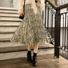 Mishow 2020 Spring New Skirt Women Floral Mid Calf High Waist A Line A Line Elegant Memaly Bottoms MX20A1895 T200712