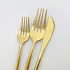 36st Rose Gold Flatware Matte Cutlery Set 304 Rostfritt stål Tabelleriset Set Dessert Fork Spoon Silverware Kitchen Coderware 20101239613