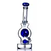 Beaker Bong Hookahs Recycler Oil Rigs Smoke Glass Water Pipe Dab Rigs spiral perc Function with 14mm Banger