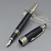 JFK Dark Blue Metal Roller Ball Pen / Ballpoint Pen / Fountain Pen Office Stationery Promotion Writing Ink Penns Gift (No Box) Högsta kvalitet
