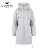 GASMAN Winter Frauen Marke Mantel Jacke Daunen Mittellange Winter Frauen Mit Kapuze Warme Parka Fuchs Pelz Frauen Oberbekleidung Mäntel 18821 201217