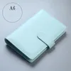 A5 A6 Notebooks Cover PU Leather Clip Refillable Notebook Covers Binder Portable Personal Planner for Filler Paper