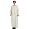 Vêtements ethniques Abaya Homme Musulman Mode Arabe Hommes Vêtements 2022 Solide Couleur Casual Stand Col Imprimer Robe Modeste Robe Islamique Mâle