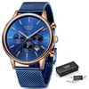 NOUVEAU LIGE BLUE CASIEN CASSAL MESSION DE CEINTURE DE MISES À QUARTZ GOLD GOLD MENDES HOMMES TOP MARQUES DE LUXE DE LUXE EMTALLES HORLOGE REMOGIO MASCULINO 20114