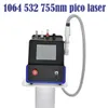 Laser Nd Yag portatile Pico sicuro laser a picosecondi con rimozione del tatuaggio per sbiancamento della pelle a buccia di carbonio Macchina per tatuaggi a tutti i colori