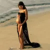 Abiti di maternità in chiffon di vendita calda per la fotografia oggetti di scena in gravidanza abiti maxi abiti per donne in gravidanza LJ201114