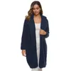 Lossky Manteaux Trench Mode Long Automne Hiver Chaud Tops Cardigan Plus La Taille Femmes Vêtements En Peluche Coupe-Vent Blouson Femme 201111