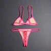 Costume da bagno bikini a due pezzi firmato a tre punti per donna, lettere intere, costumi da bagno da spiaggia estivi, costumi da bagno S-XL