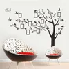 Grande preto 3D DIY fotos Quadro Árvores Decalques de Parede PVC / Adesivo Adesivo de Parede Adesivos Mural Art Home Decoração Sala de estar Decorações Y200102