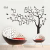 Grand Noir 3D DIY Photos Cadre Arbres PVC Stickers Muraux / Adhésif Famille Stickers Muraux Art Mural Décor À La Maison Salon Décorations Y200102