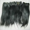 10pcs Whole Straight wavy Weaves Indian Processed Human Hair Extension Black color Cheap 8400817