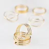6pcs/set Combine Joint Ring Gold Ring jewelry Set Stacking midi Rings for Women Fashion Jewelry will and sandy drop ship