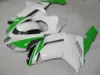 Kit de carenado de carrocería de motocicleta para KAWASAKI Ninja ZX6R 636 07 08 ZX 6R 2007 2008 ABS carenados blancos y verdes carrocería + regalos KB56