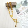yellow acrylic beads