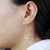 2021 valentines day gift for girlfriend 100 925 sterling silver heart charm tassel chain drop earring promoiton