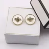 Fashion Designer Acryl Insect Bee Stud Eardrop Leuke Merk Glazuur Bee 925 Zilveren Oorbellen Stud voor Vrouwen Meisjes Party Oor Sieraden Geschenken