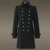 Manteau de l'armée allemande de la Seconde Guerre mondiale, manteau général, manteaux de laine d'hiver, double boutonnage, laine d'hiver, couleur unie noire, 201128
