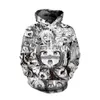 Nya män / kvinna blyg flicka ansikte collage rolig 3d tryck mode tracksuits hip hop byxor + hoodies mh083