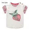 Animal Alpaca Applique Girls T Shirt Cotton Toddler Ubrania różowe kolory Baby Girl