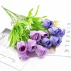 Dekorative Blumen Kr￤nze 37 cm 7 Gabeln K￶pfe Rosenstrau￟ Halten Hochzeitsurlaubsbedarf Wohnzimmer Dekoration gef￤lschte Diy Crafts Bonsai1