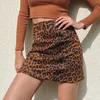 Fesses moulantes mini jupe taille haute jupes léopard femmes sexy mini robe vêtements de mode volonté et cadeau de sable