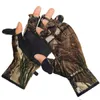 Jachthandschoenen Vissen Camo Gel Glove Camouflage Comfortabele Anti Slip Elastische Visserijhandschoenen Skidproof Nonslip Mittens Q0114