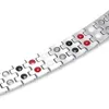 Bracelet Tharepy en acier inoxydable à Double rangée en or, 4 éléments, lien de santé magnétique, bijoux de poignet polis pour hommes et femmes