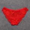 2021 Nya Lace Briefs Panties Kvinnor Sexig Bikini Underkläder Kvinna Broderi Tanga Plus Storlek Erotisk Underkläder Rosa Svart Vit Röd