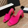 Designer Womens Patent Leather e Borracha Sandálias de Salto Alto Flip Flops Lofers Luxo Slides