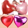 36 pouces surdimensionné coeur ballon feuille d'aluminium amour coeur couleur unie ballon décorations de mariage Saint Valentin décoration XD24430