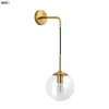 Wandlamp IWHD Glass Ball Noordse LED -lichten voor huis binnen verlichting slaapkamer woonkamer badkamer trap vintage led1