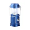 USB Solar 6 LED Portable Light Rechargeable Lantern Outdoor Tent Camping Hiking Lamp