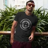Bitcoin Sign Art Satoshi Nakamotoは男性Tシャツオムグラフィック服クールデザインコットン原宿TシャツG1222