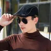 Tohuiyan Gebreide Wol Newsjoy Cap Mannen Winter Warm Hoed voor Mannelijke Duckbill Visor Flat Caps Boina Cabbie Hats Classic Baker Boy Hat 201216