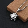 Fashion Hip Hop Jewelry Sun Pendant Necklaces Men 18k Gold Plated 70cm Long Chain Stainless Steel Design220K5209821