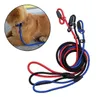 Huisdier halsboorden Leidingen Nylon Verstelbare kraag Training Loop Slip Leash Touw Lood Kleine Size Red Blue Black Color