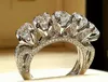 Vrouwen diamantring kubieke zirkonia kroonring verloving trouwring set wrap bruid combinatie ringen mode sieraden wil en zandig cadeau