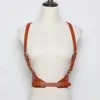 Moda feminina punk harajuku oring ligas de couro falso corpo bondage gaiola escultura arnês cintas suspensórios j12099716917