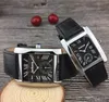 Лучшие новые мужчины Roman Watch Gentalmen Luxury Watches Женщины модные наручные часы Кожаный коричневый квадратный набор