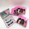 3Pairs Lash Book Fashion Girls Eyelash Packaging Box with Lash Tweezers Short Lashes Natural Dramatic Lashes Eyeliner Packaging Set