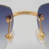 Stones Sunglasses Diamond Sunglasses Men Rimless Rave Festival Shades Designer Lunette Soleil Classic Sun Glasses French